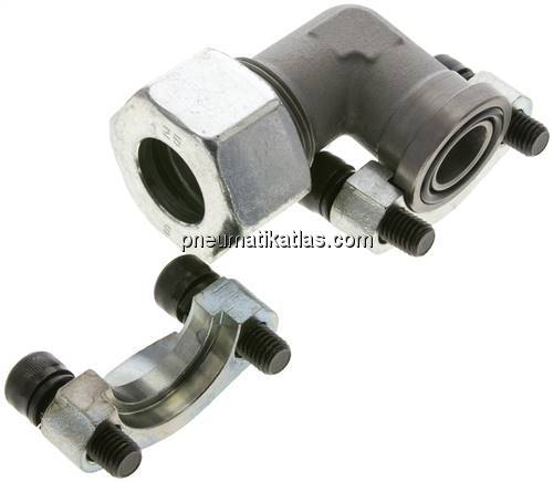 Winkel-Flanschverschraubung 3/4"-SAE (3000 PSI), 25 S (M36x2)