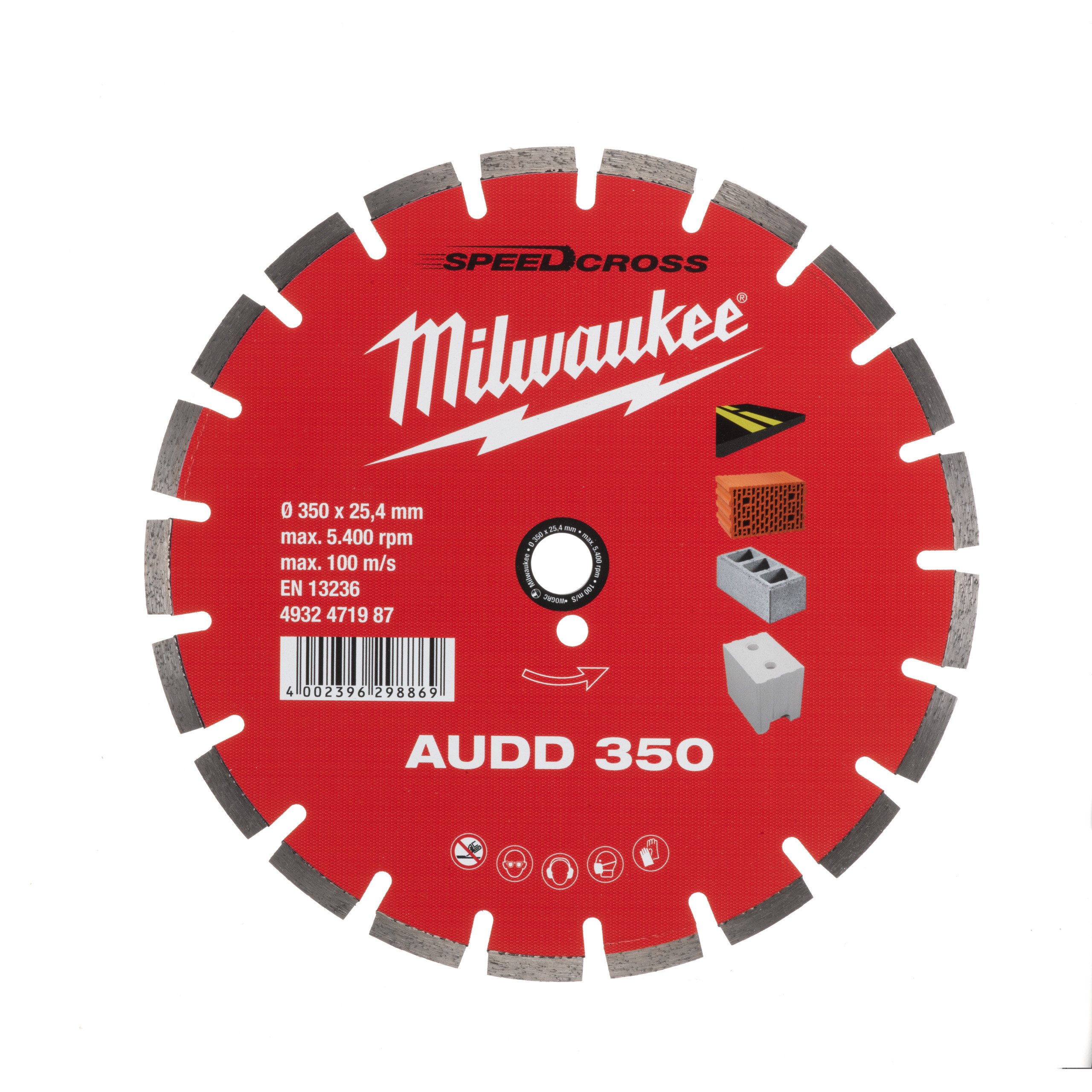 Speedcross Diamanttrennscheibe AUDD 350 mm für abrasive Materialien