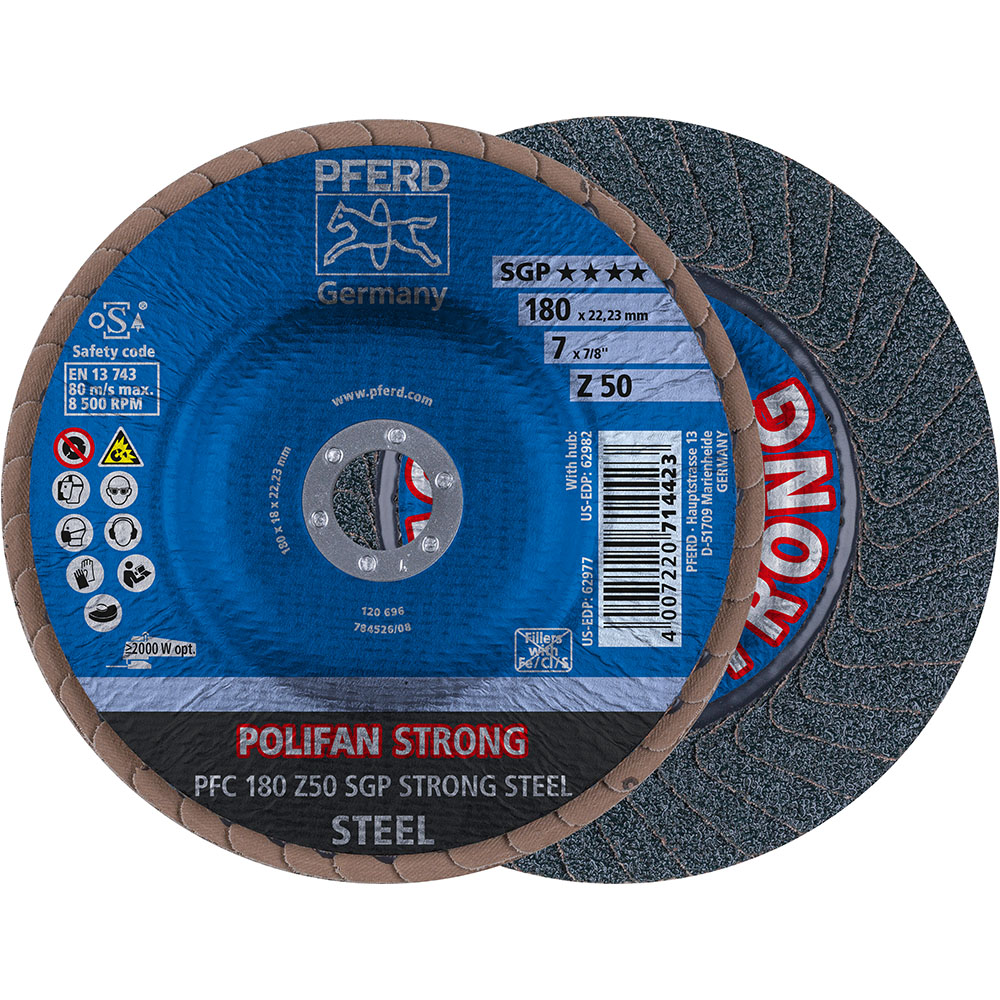 POLIFAN-Fächerscheiben PFC 180 Z 50 SGP STRONG STEEL