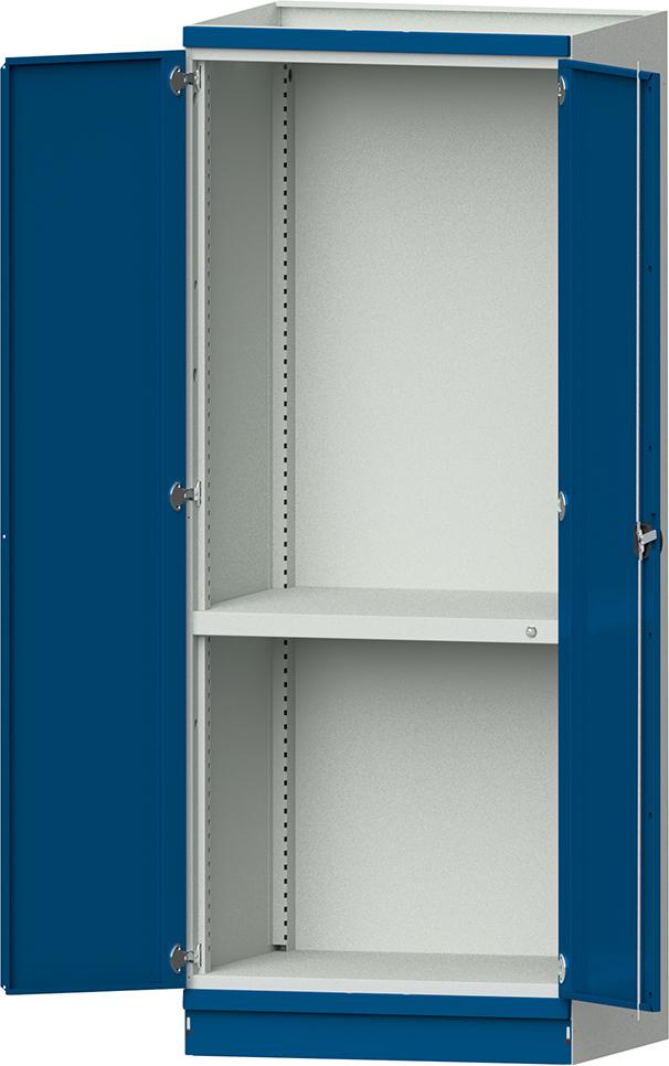 Leergehäuse Modell 101 B865xT720xH2200mm RAL 7035/5012 mit Türen Schubladenblock NH 720mm