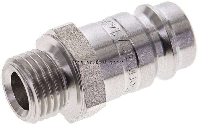 Kupplungsstecker (NW10) G 1/4"(AG), Edelstahl