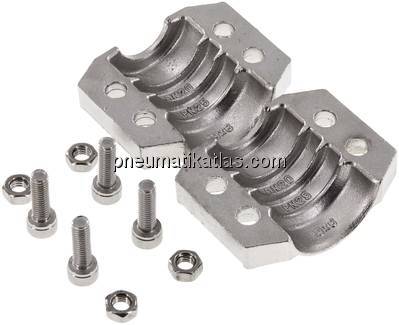 Klemmschalen 30 - 33mm, 1.4401, EN14420-3 (DIN2817) Klemmschalen 30 - 33mm, 1.4401, EN14420-3 (DIN2817)
