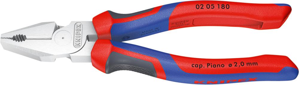 Kraft-Kombinationszange verchromt mit Mehrkomponenten-Griffen 225mm KNIPEX
