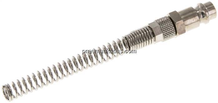 Kupplungsstecker (NW7,2) 6x4mm Schlauch m. Knickschutz