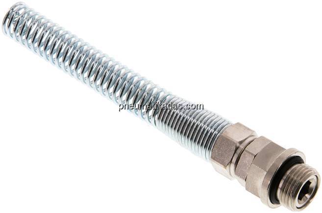 Gerade Drehverschraubung G 3/8"-10x8mm mit Knickschutz