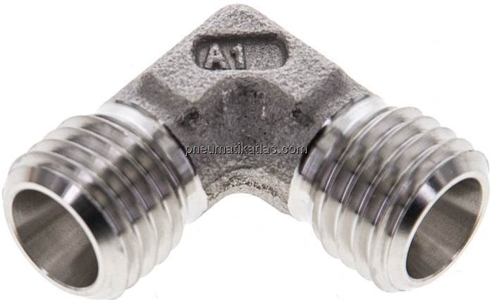 Winkel-Schneidringverschraubung 6 L (M12x1,5), ohne Mutter & Schneidring, 1.4571
