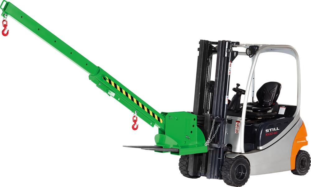 Kranarm Typ RKT-8 6-fach ausziehb.8000kg 5-fach verst. 2260-3760 RAL 6018 gelbgrün