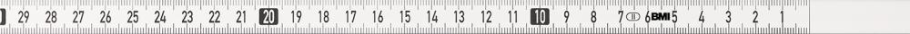 Bandmaß selbstklebend 5mx13mm weiß rechts BMI