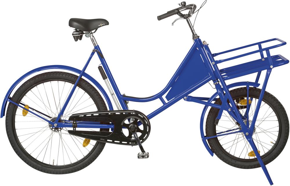 Lastenfahrrad Classic blau mit Lastenträger