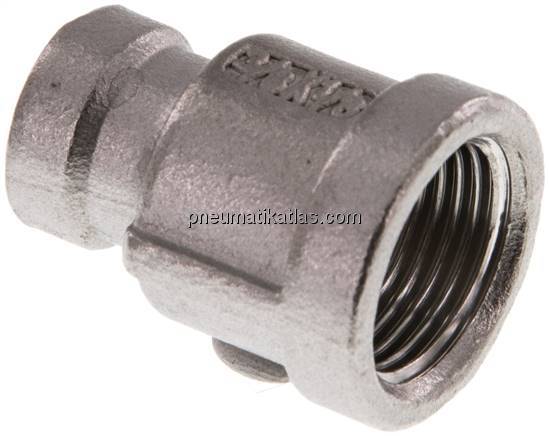 Rundmuffe Rp 3/8"-Rp 1/8", 1.4408