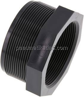 Reduziernippel G 3"(AG)-Rp 2-1/2"(IG), PVC-U