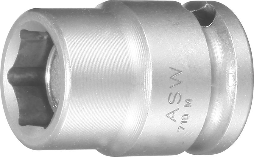 Kraft- Steckschlüsseleinsatz mit Magnet 3/8" 17mm ASW