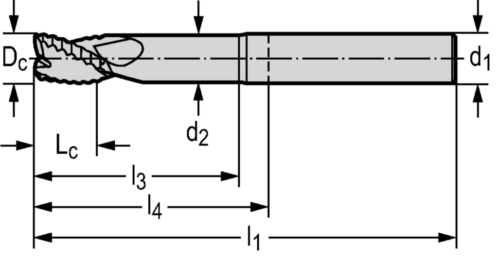 VHM-Eck-/Nutfräser