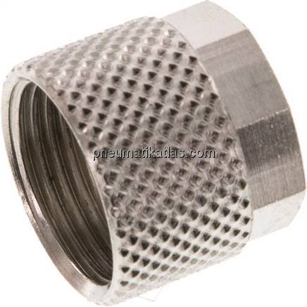 CK-Überwurfmutter 10x8mm(M 14x1), Messing vernickelt