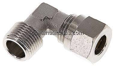 Winkel-Schneidringverschraub. R 3/8"-10 L (M16x1,5), Messing vernickelt Winkel-Schneidringverschraub. R 3/8"-10 L (M16x1,5), Messing vernickelt