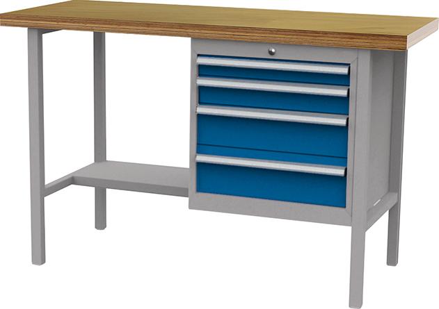 Artikelhauptbild Kastenwerkbank B1500mm 4 Schubl. RAL7035/5010
