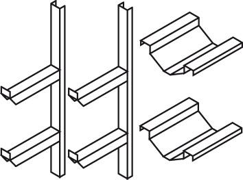 Fassregal für 2 X 50/60-L-Fässer