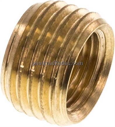 Reduziernippel ohne Bund G 1/4"(AG)-G 1/8"(IG), Messing