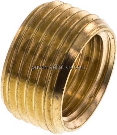 Reduziernippel ohne Bund G 3/8"(AG)-G 1/4"(IG), Messing