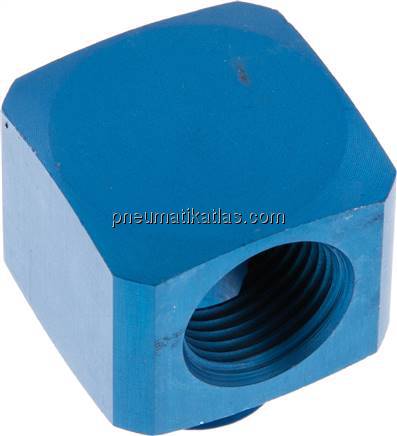 90°-Winkel G 1/2"(IG)-G 1/2"(AG), Aluminium