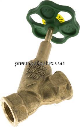 Schrägsitz-Absperrventil, Rp 3/4", PN 10, Messing, DVGW