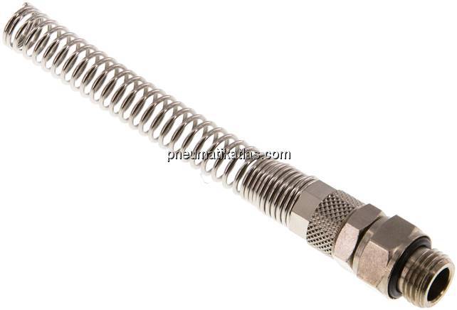 Gerade Drehverschraubung G 1/4"-8x6mm mit Knickschutz