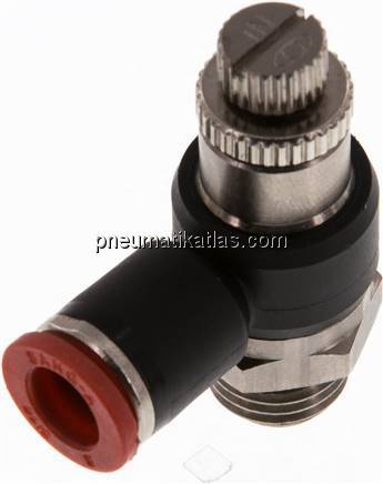 Winkel-Drosselrückschlagventil G 1/4"-8mm,zuluftregelnd