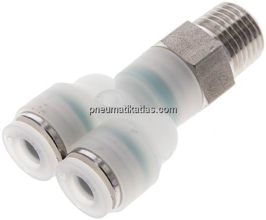 Y-Steckanschluss G 1/4"-6mm, IQS-PVDF