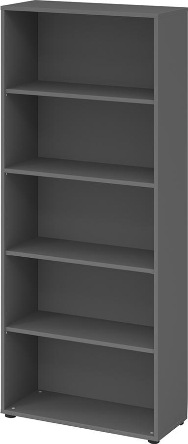 Regal 5OH 33cm tief 3Fachböden Korpus graphitArbeitshöhe 68,5-81cm höhenjustierbar 0-10mm