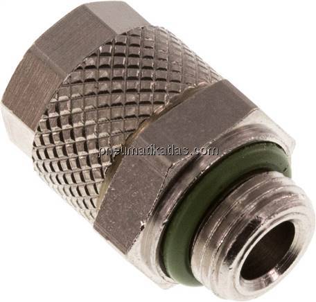 Gerade Verschraubung G 1/8"-8x6mm, Messing vernickelt