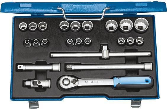 Steckschlüssel-Garnitur 1/2" D19EMU-20 23-teilig Gedore Steckschlüssel-Garnitur 1/2" D19EMU-20 23-teilig Gedore