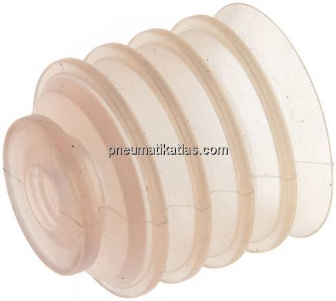 Balgsauger, 4,5-fach, P-Serie, Ø 31x21mm, Silikon (50A), transparent