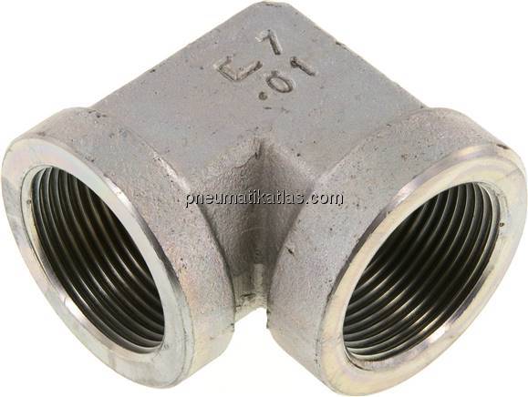 Hochdruck-90°-Winkel G 1-1/4" (IG), Stahl verzinkt