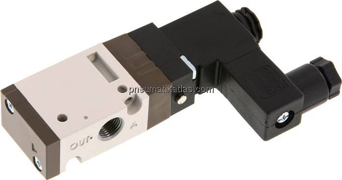 3/2-Wege Magnetventil, G 1/8", Federrückstellung (NC), 24 V DC