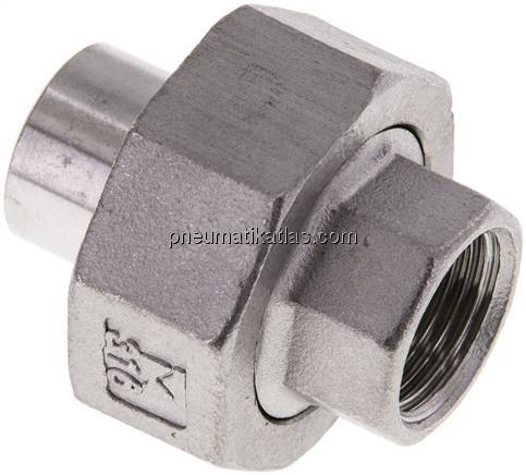 Anschweißverschraubung kon. dicht. Rp 3/8"(IG)-17,2mm