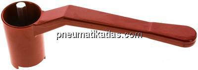 Kombigriff-rot, Größe 7, Lang (Aluminium lackiert, 60 - 68 - 74 - 78 - 82 - 88 -