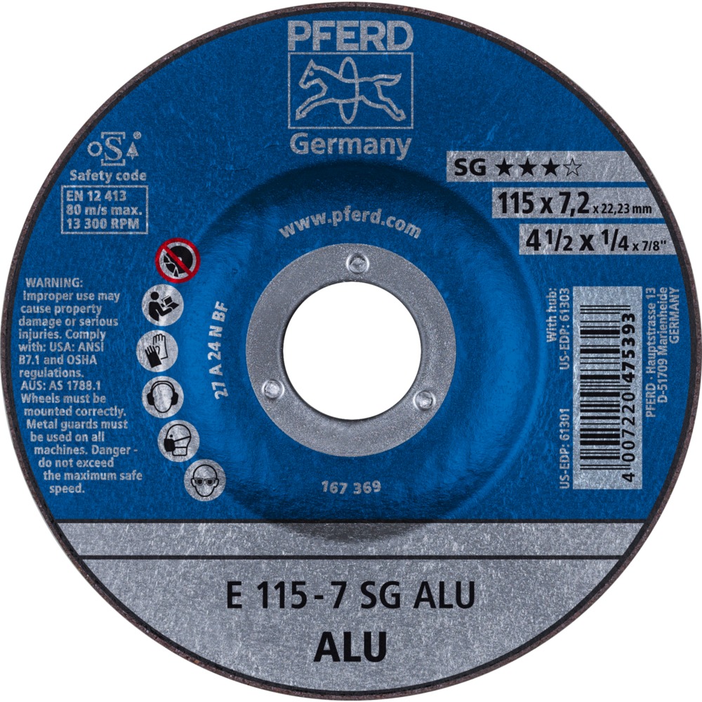 Schruppscheiben E 115-7 SG ALU