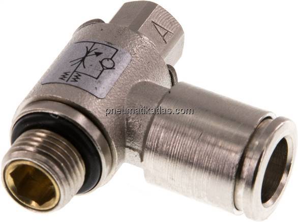 Winkel-Drosselrückschlagventil G 1/8"-8mm,zuluftregelnd