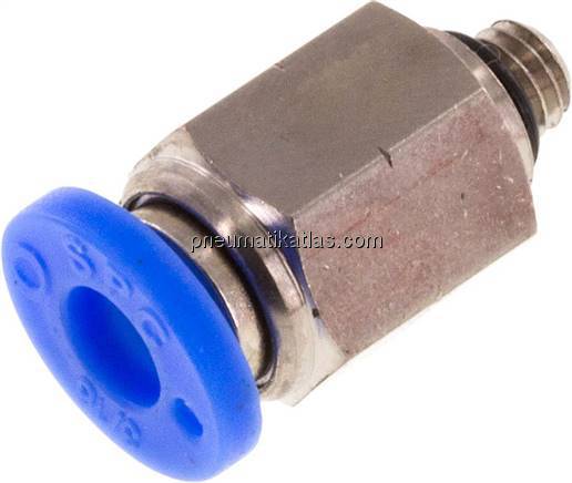 Gerader Steckanschluss UNF 10-32-3/16" (4,76 mm), IQS-Inch