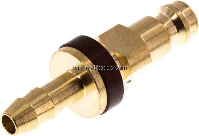 Kupplungsstecker (NW5) 6 (1/4")mm Schlauch, braun, Dreieck 9,5 mm