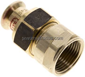 Pressfitting, Verschraubung flachd., 15mm / Rp 3/4"(IG)