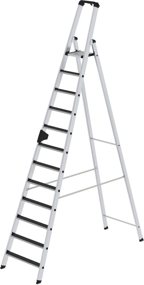 Alu-Stehleiter 12 Stufen clip-step R13 Gesamthöhe 3,45 m Arbeitshöhe bis 4,80 m