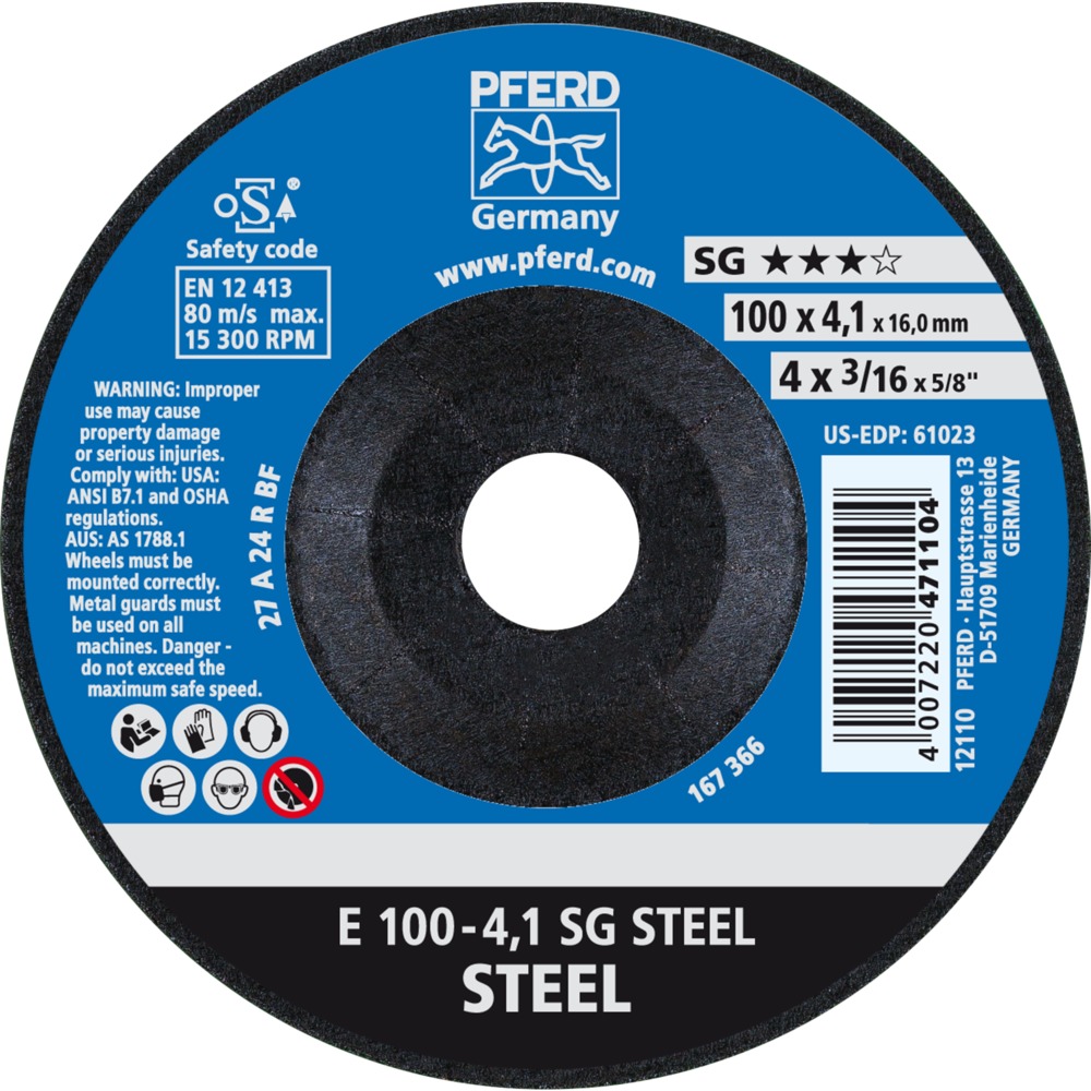 Schruppscheiben E 100-4,1 SG STEEL/16,0