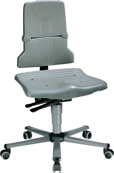 Bimos Arbeitsstuhl 9823-1000 Sintec 2 grau Sitzhöhe 430-580 mm mit Rollen