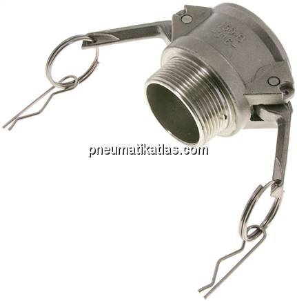 Kamlock-Kupplung (B) NPT 1-1/2"(AG), Edelstahl (1.4408)