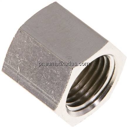 Überwurfmutter Messing vernickelt, G 1/4", 9 mm