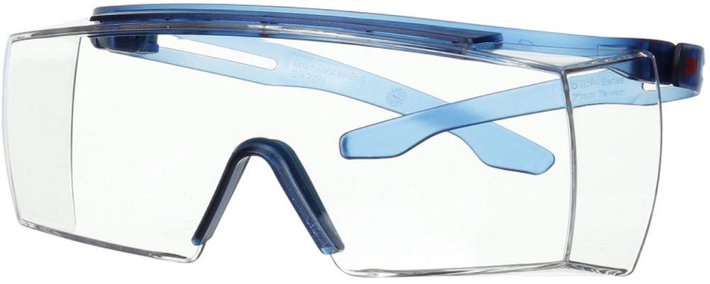 Überbriller SecureFit 3700,blauer Bügel, klare Scheibe 3M