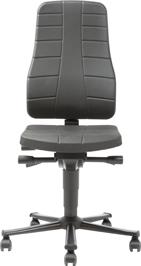 Artikelhauptbild Bimos Arbeitsstuhl 9643-2571 All-In-One 2 Sitzhöhe 450-600 mm mit Rollen, Kst. schwarz