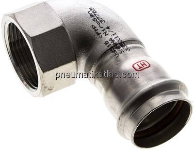 Pressfitting, Winkel, 35mm / Rp 1-1/4" IG, 1.4404