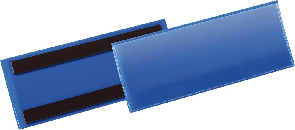 Artikelhauptbild Etikettentasche magnetisch 1/2 A5 quer blau, magnetisch